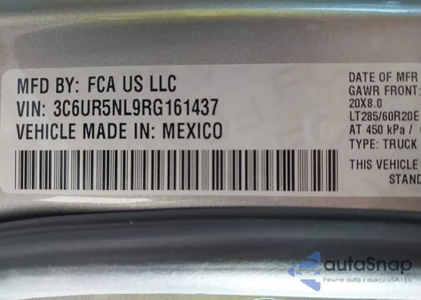 2024 Ram 2500 Laramie Crew Cab 4X4 6'4 Box из США, поврежденный, VIN 3C6UR5NL9RG161437